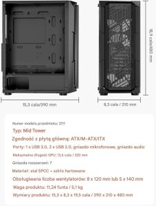 Obudowa SilentiumPC Obudowa PC gaming ATX mid tower ARGB szkło hartowane wysoki airflow 2