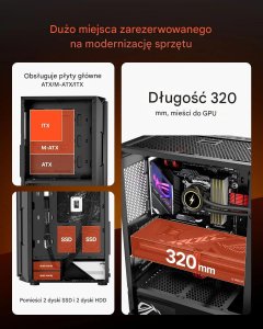 Obudowa SilentiumPC Obudowa PC gaming ATX mid tower ARGB szkło hartowane wysoki airflow 5