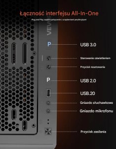 Obudowa SilentiumPC Obudowa PC gaming ATX mid tower ARGB szkło hartowane wysoki airflow 6