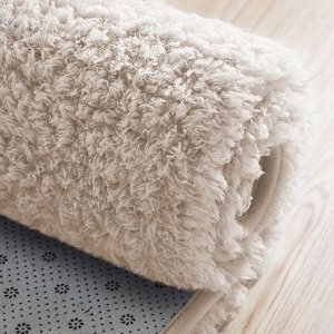 Strado Dywan okrągły Alpaca 100x100 cm, beżowy - pluszowy, miękki do salonu i sypialni 5