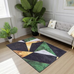 Strado Dywan Novo 120x160 cm, Zielony Marmur - miękki do salonu i sypialni 5