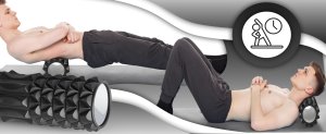 Fizyo Roller do masażu roler wałek z kolcami fitness crossfit twardy czarny 4
