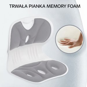 Wellife Podkładka lędźwiowa na krzesło korygująca postawę Memory LumbarFlex 4