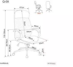 Krzesło biurowe Signal Q-09 Beżowy 4