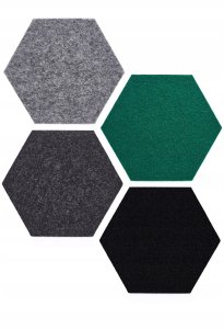 Techrebal Panele dekoracyjne Lamele Heksagon Filcowe 16