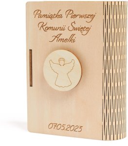 Techrebal Pudełko na pieniądze Komunia drewniane (Pamiątka) 2