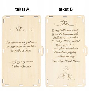 Techrebal Pudełko na pieniądze Ślub Prezent Wesele 12