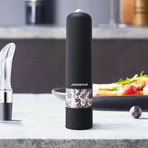 Młynek do przypraw Top Gift Elektryczny Do Ziół Soli Pieprzu Regulacja Mielenia Led + Baterie 8