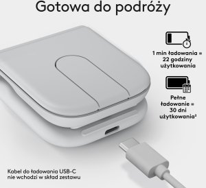 Mysz Logitech Mobi Fold biała (910-007631) 27