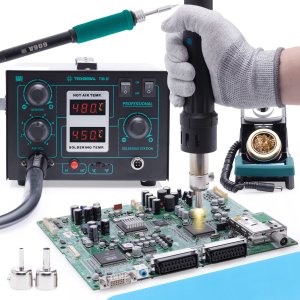 Techrebal Stacja lutownicza 2w1 Techrebal 706 III + 3 Grotów + Uchwyt PCB + Akcesoria 3