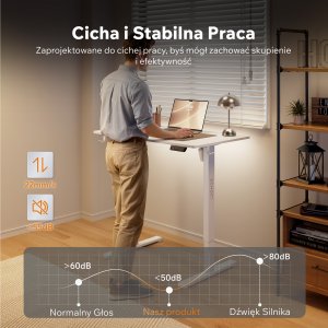 Biurko SENSE7 NOJO LIGHT Białe 100 cm x 60 cm 7