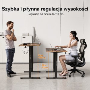Biurko SENSE7 NOJO LIGHT Ciemnobrązowe 100 cm x 60 cm 3