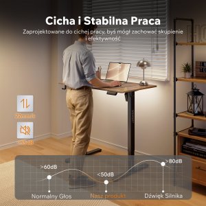 Biurko SENSE7 NOJO LIGHT Ciemnobrązowe 100 cm x 60 cm 7