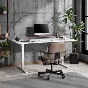 Biurko SENSE7 NOJO LIGHT Białe 160 cm x 80 cm 2