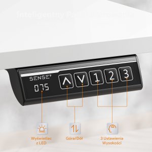 Biurko SENSE7 NOJO LIGHT Białe 160 cm x 80 cm 5