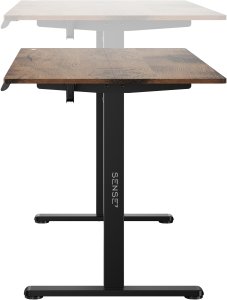 Biurko SENSE7 NOJO LIGHT Ciemnobrązowe 160 cm x 80 cm 10