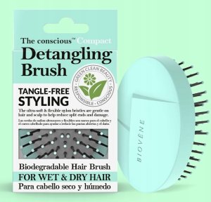 Biovene , The Conscious, Compact, Hair Brush, Mint Green, Detangling For Women 2