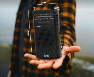 Radio TnB Mini Przenośne Radio Fm / Am Turystyczne Podręczne Na Baterie + Jack 3,5 Mm / Fmpket1 7
