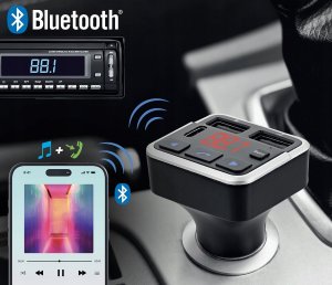Transmiter FM TnB Fm 12–24 V Bluetooth ładowarka Usb Zestaw Głośnomówiący Samochód / Fmct07v2 5