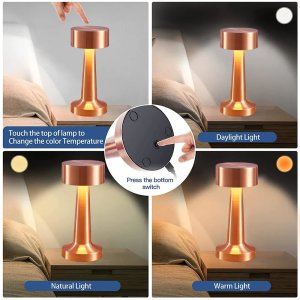 Lampka wtykowa do gniazdka Toptel Nocna WDL-03 bezprzewodowa złota 5