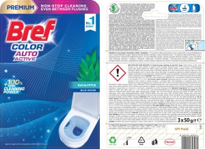 Bref Kulki myjąco-zapachowe do toalet BREF Color Auto Active Eukaliptus 3x50g 2