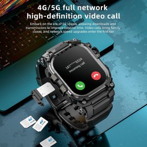 Smartwatch Diaway Smartwatch Zegarek Watch GPS Czarny Amoled Pro Rozmowy Sportowy Menu PL LTE Q888 8