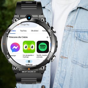Smartwatch Diaway Smartwatch Zegarek Watch GPS Czarny Amoled Pro Rozmowy Sportowy Menu PL LTE H10 12