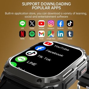 Smartwatch Diaway Smartwatch Zegarek Watch GPS Czarny Amoled Pro Rozmowy Sportowy Menu PL LTE Q80 9