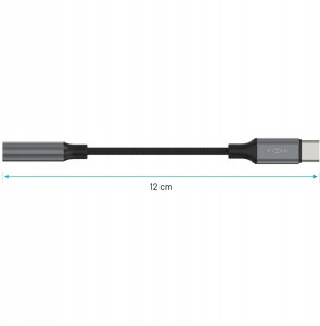 Fixed Adapter z aluminium FIXED Link USB-C na 3,5mm jack space gray 3