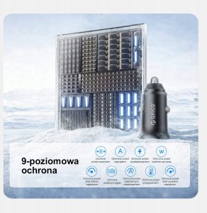 Ładowarka Orico Orico Ładowarka samochodowa PD 65W, USB-C, USB-A, aluminium 7