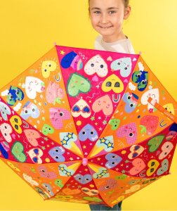 Party Deco Parasolka 6+- Serca 4
