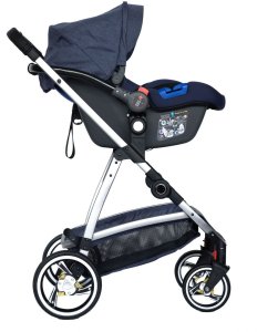 Wózek Vevor Wózek wielofunkcyjny 2w1 lux gondola + fotelik Bauerkraft granatowy 4