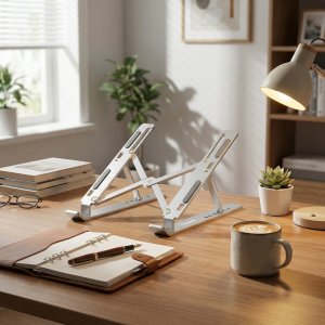 Wozinsky Podstawka WDCX-X8S składana regulowana pod laptopa - srebrna (5907769387661) 6