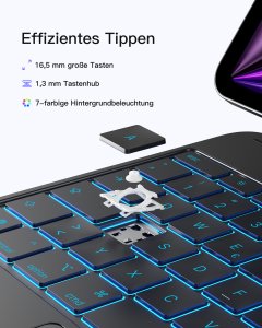 Inateck inateck Keyboard iPad 13" QWERTZ black [KB903-13P_black] 2