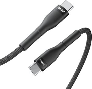 Kabel USB Veger CC03 USB C do USB C PD 5 A 240 W 1.5 m Czarny 3