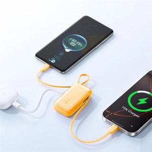 Powerbank Joyroom Powerbank Joyroom JR-PR2L 35W 10000mAh z wbudowanymi kablami USB-C - pomarańczowy 2
