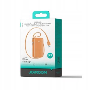 Powerbank Joyroom Powerbank Joyroom JR-PR2L 35W 10000mAh z wbudowanymi kablami USB-C - pomarańczowy 3