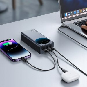 Powerbank Joyroom JR-PBF05 Pro 30000mAh 65W z wyświetlaczem cyfrowym 2x USB-C 1x USB-A - czarny 3