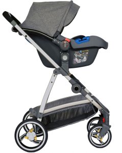 Wózek Vevor Wózek wielofunkcyjny 2w1 lux gondola + fotelik Bauerkraft szary 4