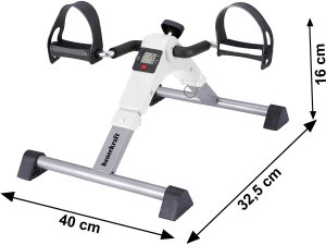 Rower stacjonarny Bauerkraft Rowerek treningowy rower rehabilitacyjny składany rotor 2w1 wyświetlacz LCD biały 6