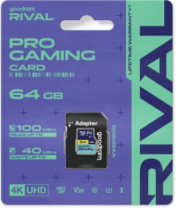 Karta GoodRam Rival MicroSDXC 64 GB Class 10 UHS-I/U3 V30 (GGSM3AA-0640R12) 3