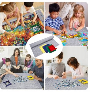 WTM Mata Podkładka Do Układania Puzzli Plansza do 1500 puzzli duży Zestaw Rolka 6