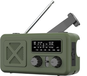 Radio Kruger&Matz Radio solarne, przenośne radio awaryjne SOS, powerbank 2000mAh, latarka, dynamo, 3