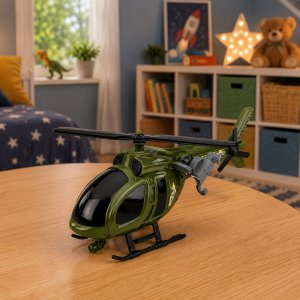 LeanToys Helikopter Wojskowy Militarny Z Hakiem Światła Dźwięki Zielony 4