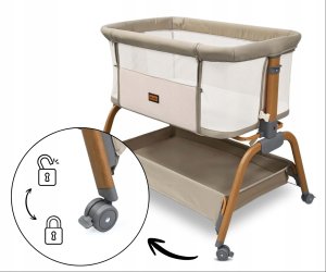 Milly Mally Łóżeczko Dostawne Nino Beige 4