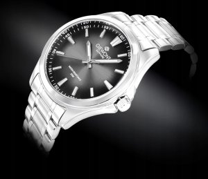 Zegarek Giewont Zegarek Męski Giewont Elegance Sapphire Srebrno Czarny GW5160-B2 2