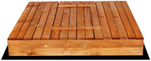 Springos Piaskownica zamykana 150x150 cm drewno impregnowane z agrowłókniną Uniwersalny 6
