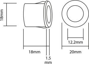 Einparts Automotive EINPARTS CZUJNIKI PARKOWANIA EPP BUZZER 18.5MM DO AUTA MONTAŻ SYSTEM 11