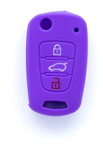 Dekielek Hoalte CARSAFETY ETUI SILIKONOWE NA KLUCZYK FIOLETOWE DO HYUNDAI I30 IX20 KIA RIO 5