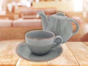 Lubiana Filiżanka ze spodkiem Aida ART 80 ml - Szara 7
